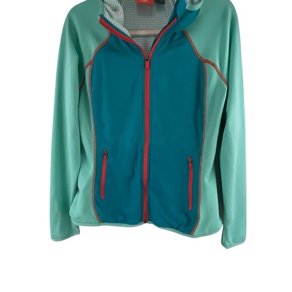 Merrell Women's Full Zip Hooded Jacket Turquoise Aqua Sz M Outdoor Performance C - Picture 6 of 8